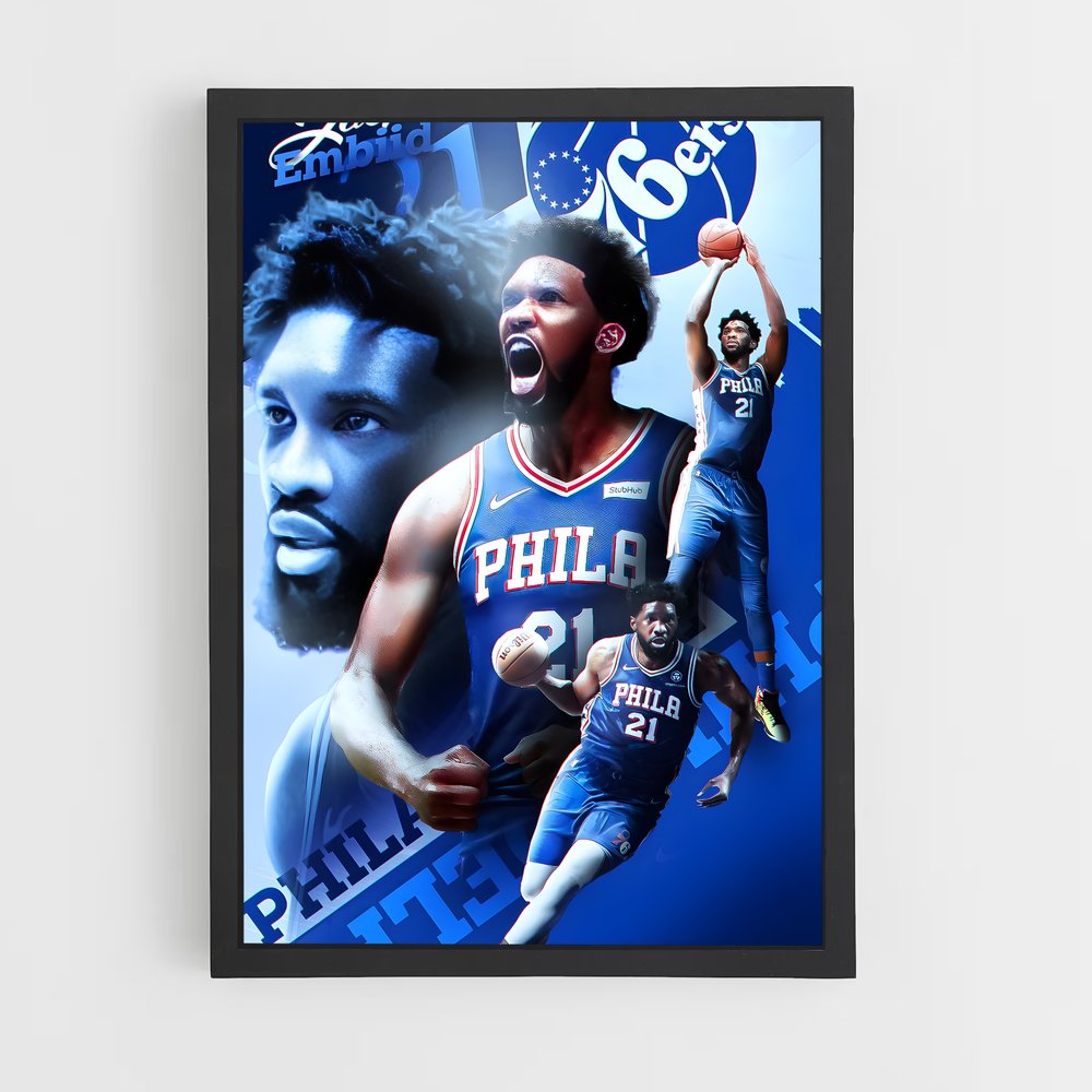 Poster Joel embiid dominer – affiche Basketball (vue 2)